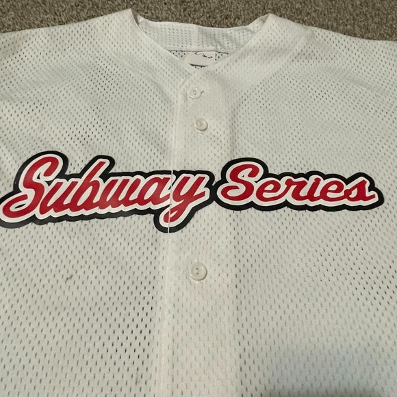 Majestic Athletic Subway Series Baseball Jersey White Men's Size L - Picture 2 of 7